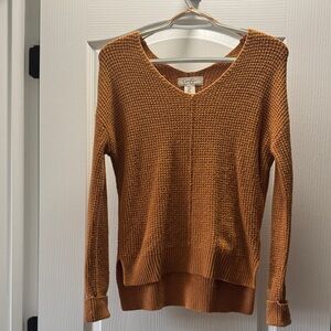 Jessica Simpson Warm Brown V-Neck Sweater